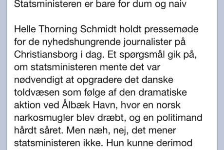 Pia K kritiserer HTS