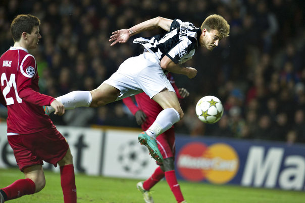 Nicklas Bendtner (hvide bukser) får ikke flere kampe for Juventus. Foto: Jens Nørgaard Larsen