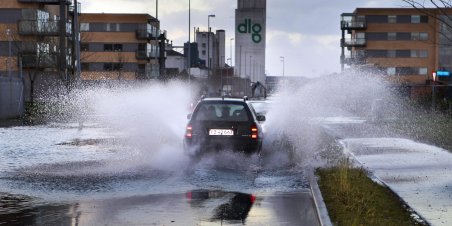 Forsigtig kørsel i Randers Midtby