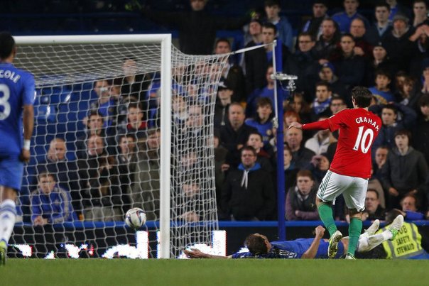 Chelsea manager Rafael Benitez mener, at hans hold blev snydt for et mål. På billedet scorer Swanseas Danny Graham til 0-2. Foto: Andrew Couldridge