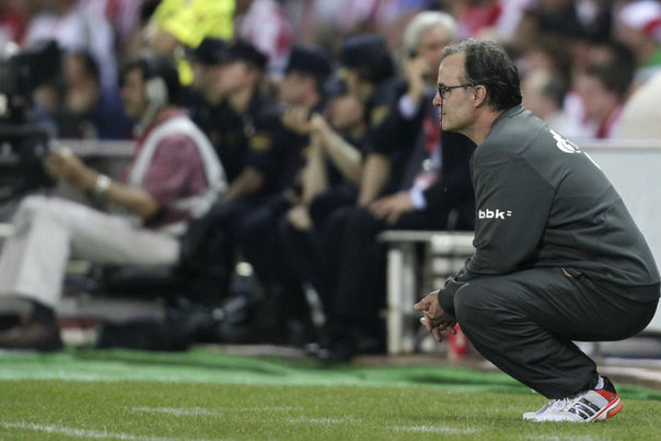 Marcelo Bielsa har overraskende valgt at stoppe i Athletic Bilbao. Foto: JUAN MEDINA