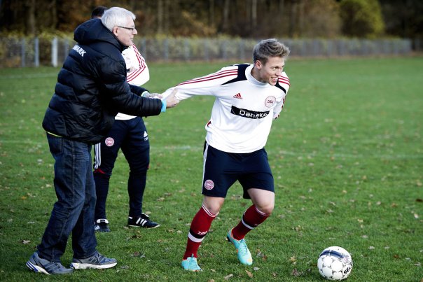 Viktor Fischer har målnæse, fastslår Christian Eriksen. Foto: Claus Bech