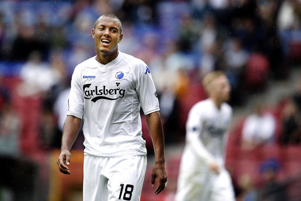 Kenneth Zohore - der her ses i FCK-dragten - mener, at Fiorentinas U23-hold er bedre end FCK. Foto: Liselotte Sabroe (arkivfoto)