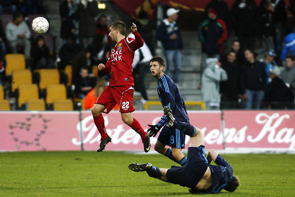 FCN (røde trøjer) tager søndag imod Brøndby. Foto: Erik Refner