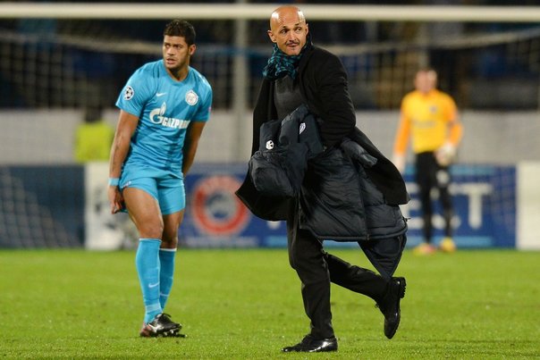 Bølgerne gik højt mellem den rekord dyre angriber Hulk og hans træner Luciano Spalletti i tirsdagens opgør mellem AC Milan og Zenit. Uenighederne mellem de to kan betyde et skifte for Hulk. Foto: KIRILL KUDRYAVTSEV