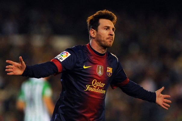 Det lykkedes søndag aften Lionel Messi at overgå Gerd Müllers rekord på 85 scoringer på et år. Foto: Jorge Guerrero