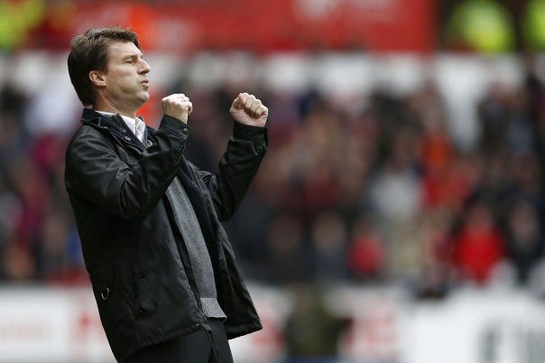 Michael Laudrup og Swansea kvalificerede sig onsdag til kvartfinalen i Capital One Cup. Foto: John Sibley