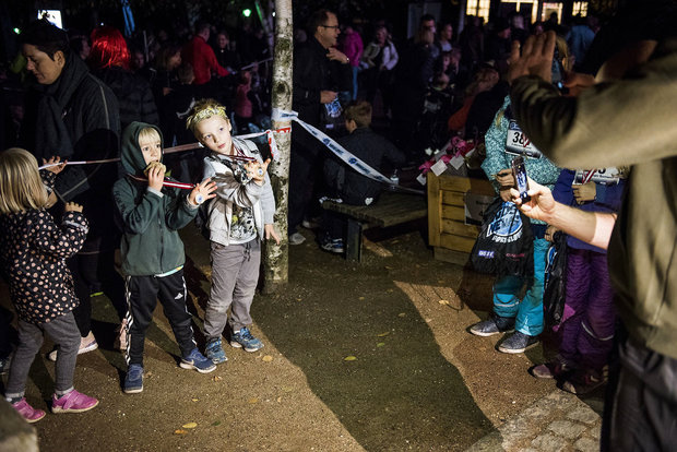 Og så var det ellers tid til at få taget billeder med medaljer oven på et stærkt løb. Foto: Mads Joakim Rimer Rasmussen