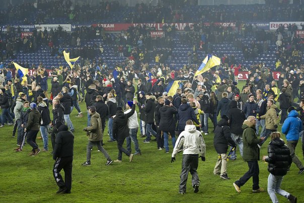 Brøndby har endnu ikke afleveret en redegørelse omkring tumulten efter kampen mod FCK. Foto: Keld Navntoft