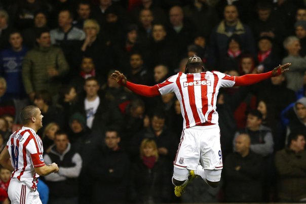 Kenwyne Jones (th.) kan inden længe blive ny mand i Swanseas hvide trøje. Foto: DARREN STAPLES