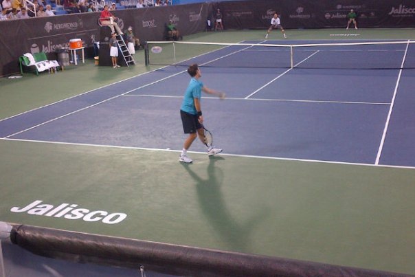 Benjamin Balleret (blå trøje) og Guillaume Couillard satte verdensrekord i tie-break. Billedet er fra en tidligere kamp. Foto: Twitter.com